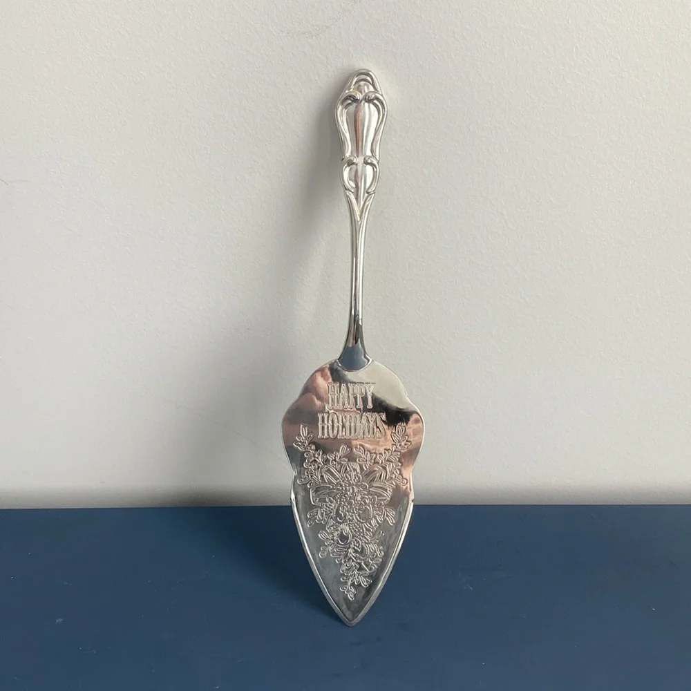 Silver Happy‎ Holidays Cake/ Pie Server
